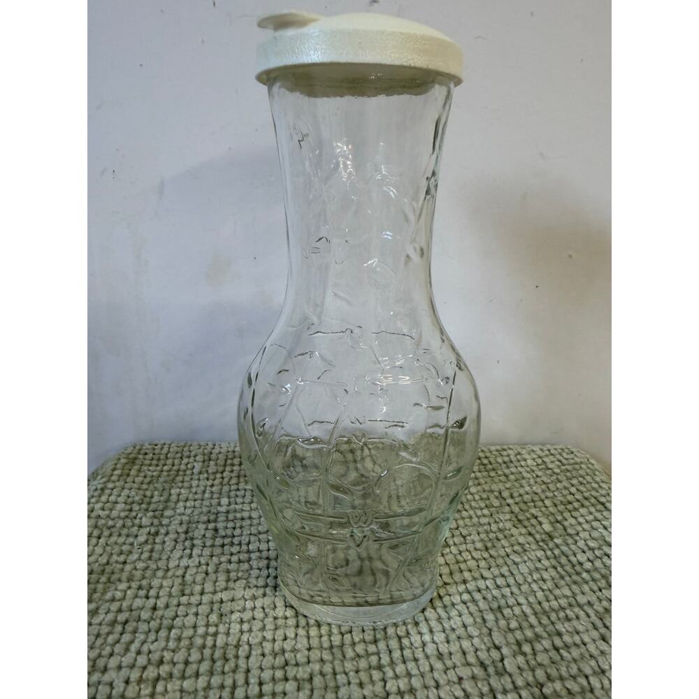 Vintage Good Seasons Salad Dressing Bottle Glass Cruet w Lid